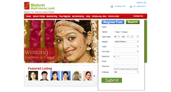 Desktop Screenshot of maduraimatrimony.com